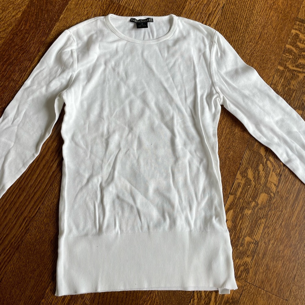 Ralph Lauren Long Sleeve White Top